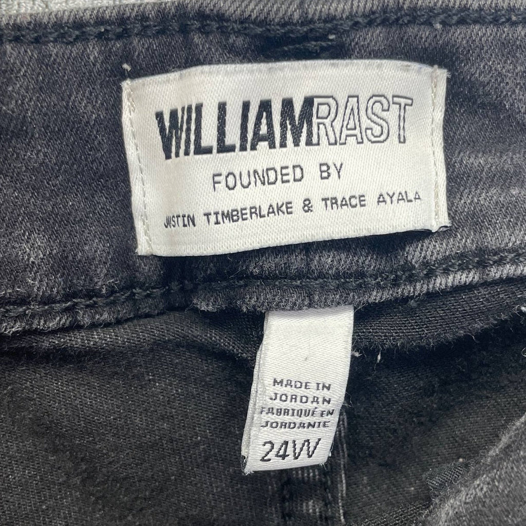 William Rast Womens Plus Size 24W Black Tapered Leg Stretch Cotton Denim Jeans