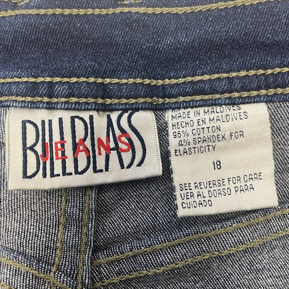 Bill Blass Womens Size 18 High Rise 32.5" Inseam Stretch Denim Blue jeans