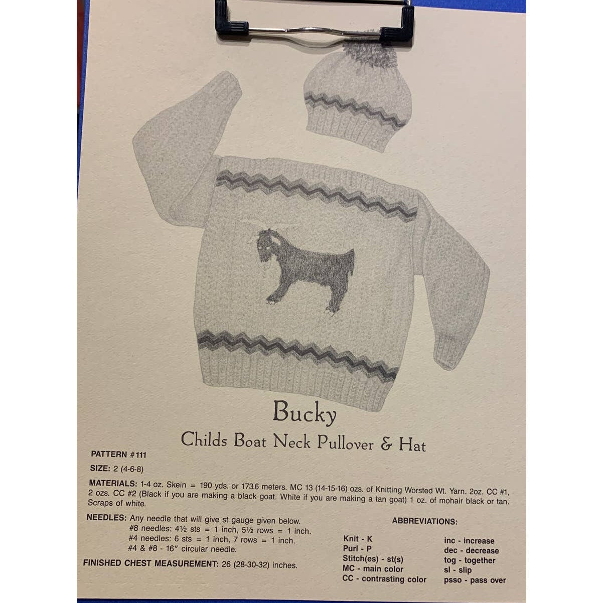 1992 Country's Child 111 Terry Preisner Bucky Childs Pullover Knitting Pattern