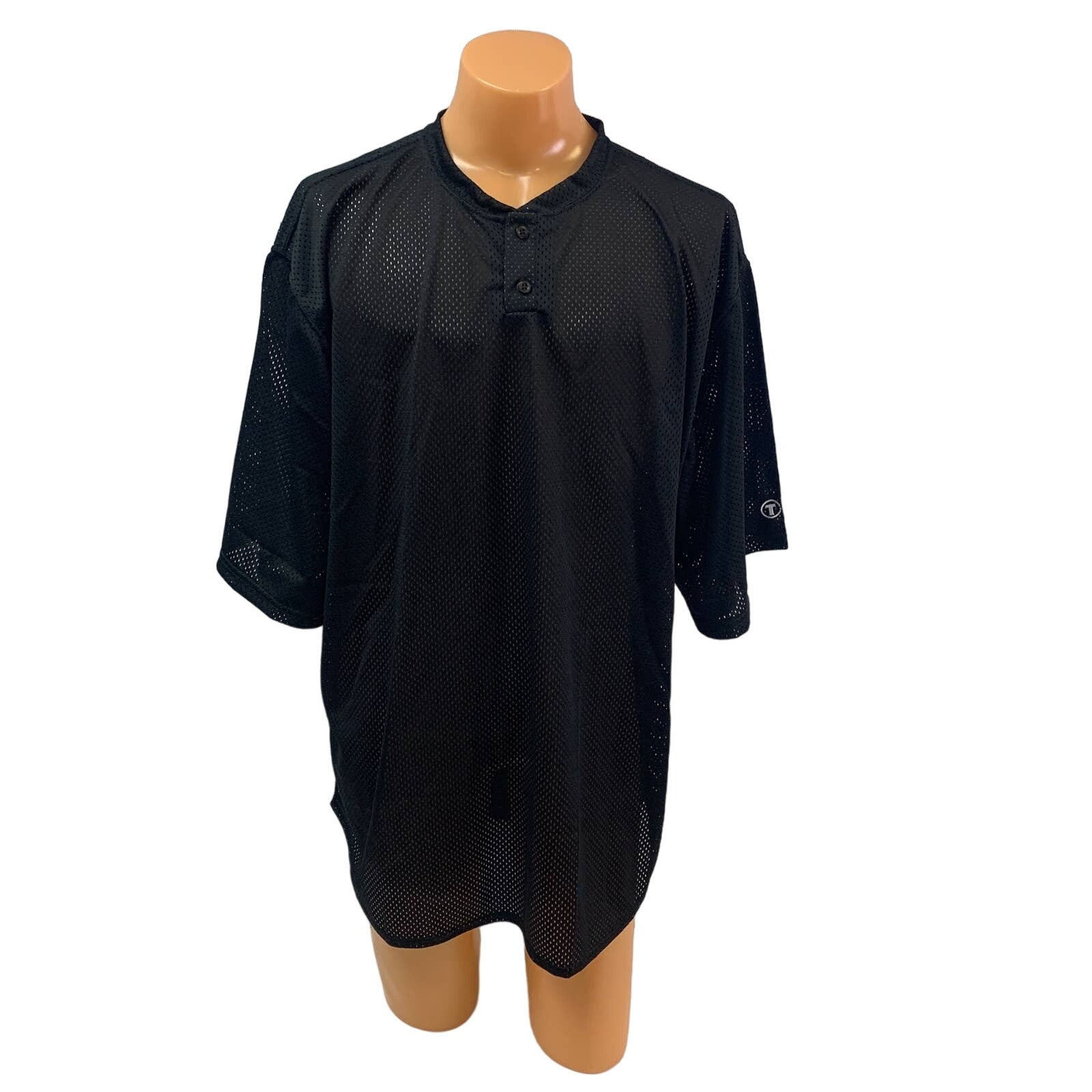 New Hand Printed #1 Dad 3XL Short Sleeve Mesh 1/4 ButtonUp Baseball Jersey Shirt