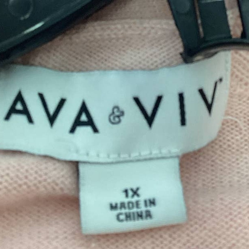 Ava & Viv Womens Plus Size 1X Long Sleeve Cotton Blend Open Cardigan Sweater