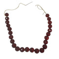 Strand of 24 Vintage Ruby Red Shiny Round Beads Beaded Jewelry Craft Supply