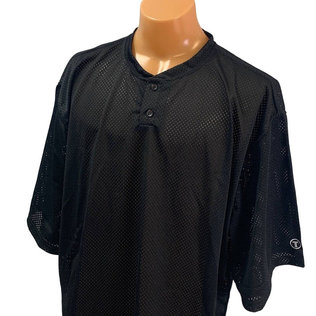 New Hand Printed #1 Dad 3XL Short Sleeve Mesh 1/4 ButtonUp Baseball Jersey Shirt