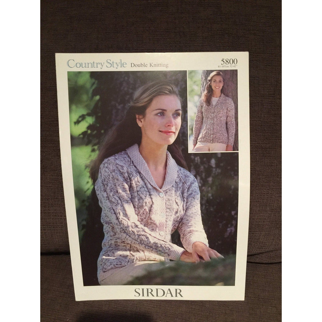 New Sirdar 5800 Country Style Double Knitting Womens Cardigan Sweater Pattern