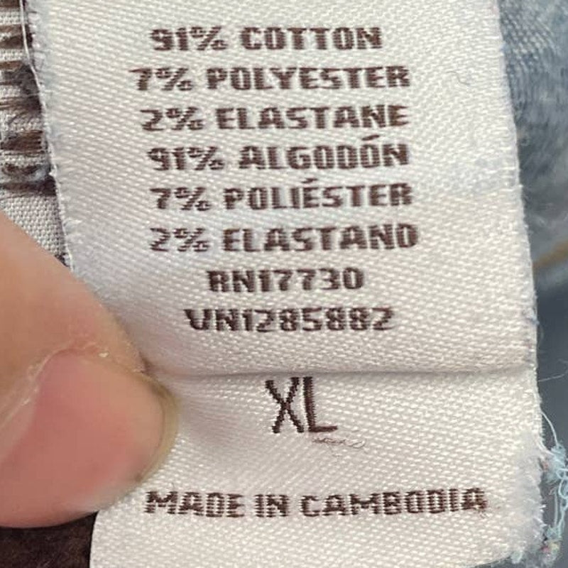 Liz Lange Maternity Size XL Side & Back Elastic Stretch Cotton Denim Blue Jeans
