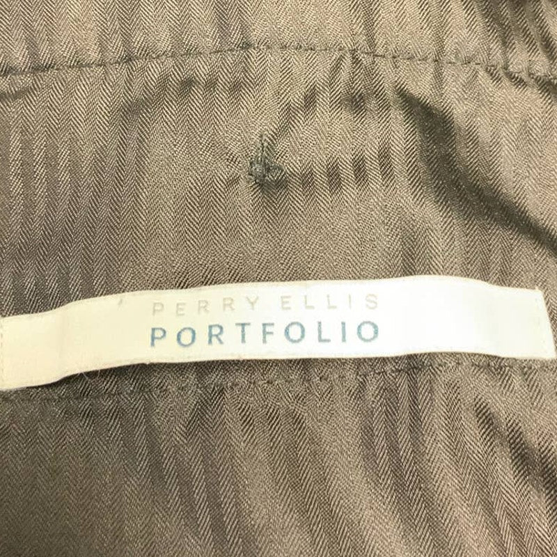 Lot of 3 Perry Ellis Portfolio 40 X 30 Basic Black Flat Front Dress Pants