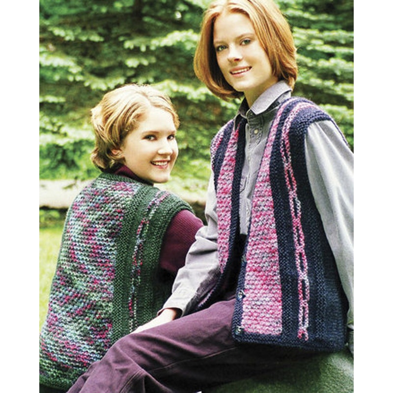 New Fiber Trends 456x Chained Melody Vest Sweater Knitting Pattern
