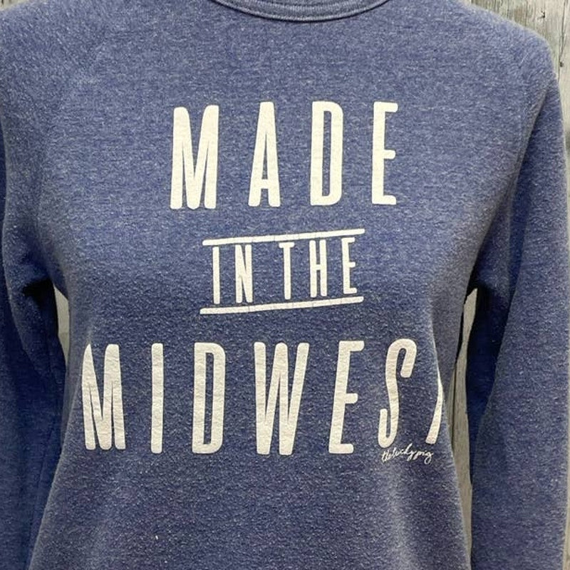 Alternative Made in the Midwest Womens Small Long Sleeve Crew Neck Sweatshirt