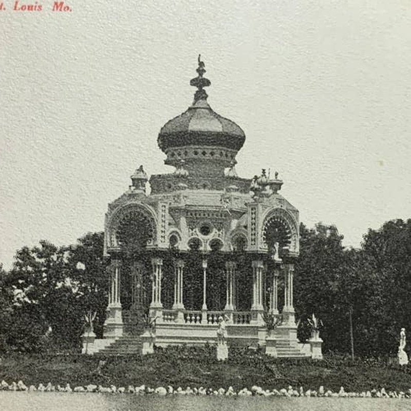 Antique Vintage Tom Jones Cincinnati Forest Park Pagoda St Louis Photo Postcard