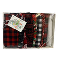 Crafters Christmas Snowflake Plaid Holiday Rescued Fabric Project Swatch Box