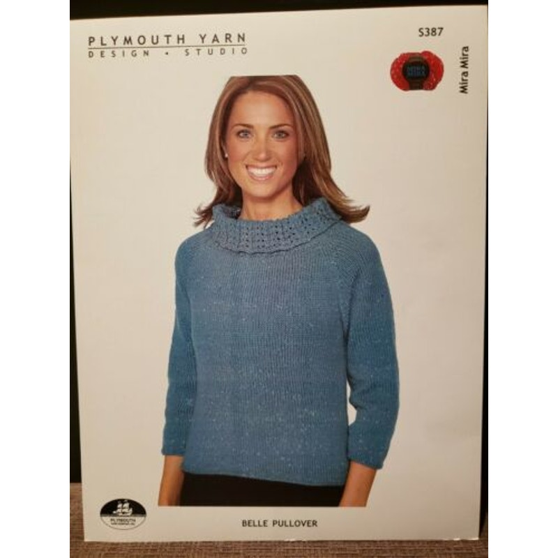 New Plymouth Yarn S387 Mira Mira Belle Pullover Ladies Sweater Knitting Pattern