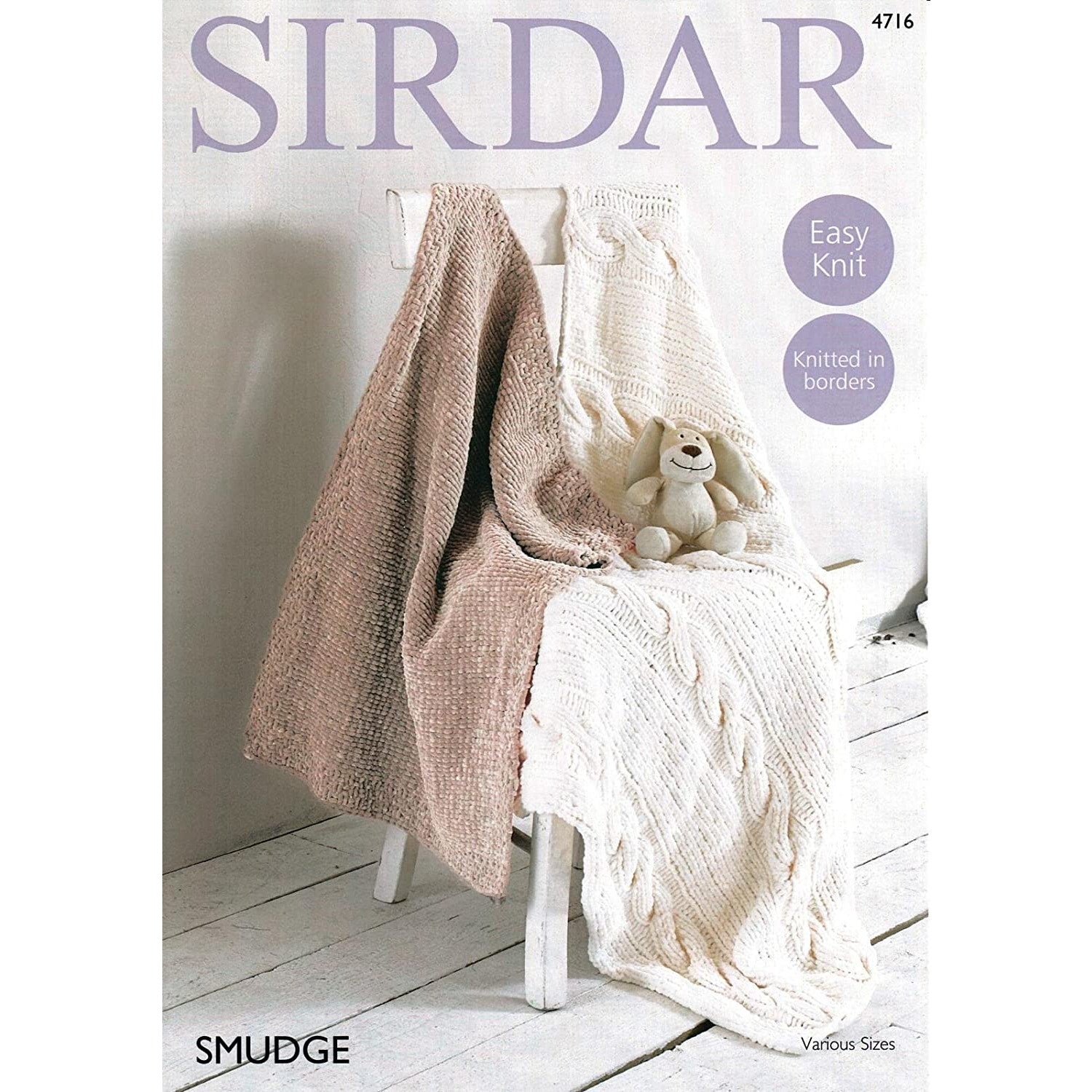 New Sirdar 4716 Easy Knit Smudge Blanket Afghan Throw Knitting Pattern
