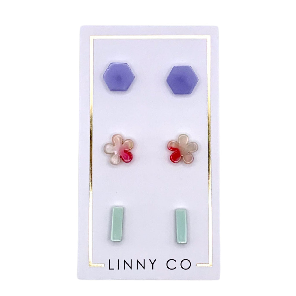 Stud Trio Stud Earring Set - Triple Scoop