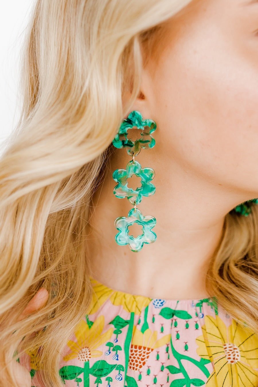 Zoey Statement Earrings - Bahama Mama